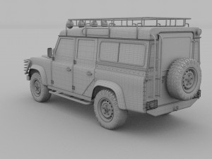 land rover defender 110 station wagon 3D 모델