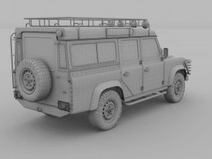 land rover defender 110 station wagon 3D Model