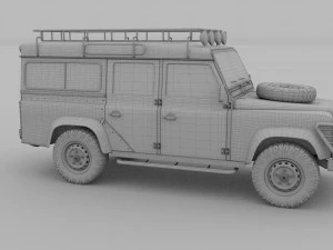 land rover defender 110 station wagon 3D Model