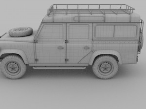 land rover defender 110 station wagon 3D 모델