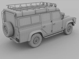land rover defender 110 station wagon 3D Model