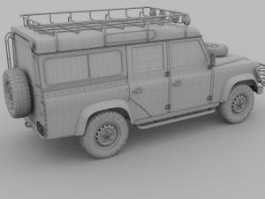 land rover defender 110 station wagon 3D 모델