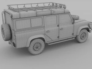 land rover defender 110 station wagon 3D Model