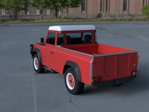 land rover defender 110 pick up hdri 3D Model