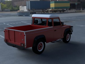 land rover defender 110 pick up hdri 3D Model