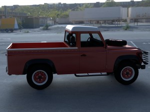 land rover defender 110 pick up hdri 3D Model