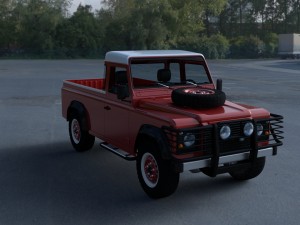 land rover defender 110 pick up hdri 3D Model