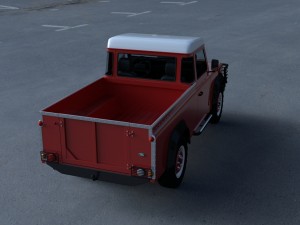 land rover defender 110 pick up hdri 3D Model