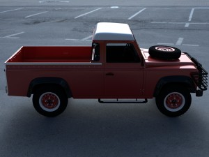 land rover defender 110 pick up hdri 3D Model