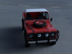 land rover defender 110 pick up hdri 3D Model
