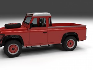 land rover defender 110 pick up hdri 3D Model