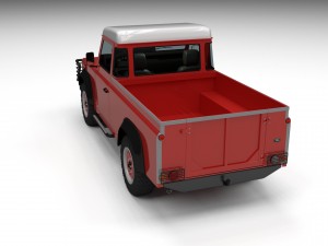 land rover defender 110 pick up hdri 3D Model