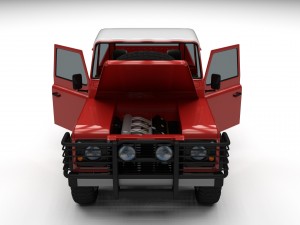 land rover defender 110 pick up hdri 3D Model