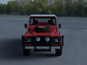 land rover defender 110 pick up hdri 3D Model