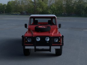 land rover defender 110 pick up w interior hdri 3D Модель