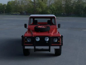 land rover defender 110 pick up w interior hdri 3D Model