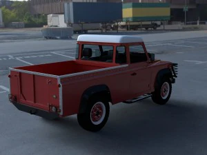 land rover defender 110 pick up w interior hdri 3D Model