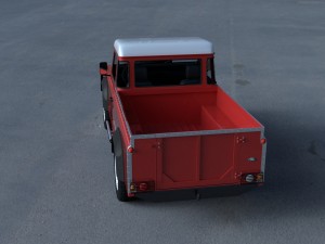 land rover defender 110 pick up w interior hdri 3D Модель
