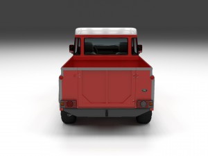 land rover defender 110 pick up w interior hdri 3D Модель