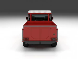 land rover defender 110 pick up w interior hdri 3D Model