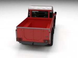 land rover defender 110 pick up w interior hdri 3D Model