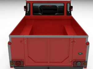 land rover defender 110 pick up w interior hdri 3D Model