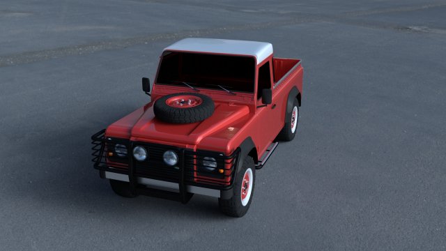 land rover defender 110 pick up exterior hdri 3Dモデル .c4d .max .obj .3ds .fbx .stl .blend 