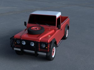 land rover defender 110 pick up exterior hdri 3D मॉडल