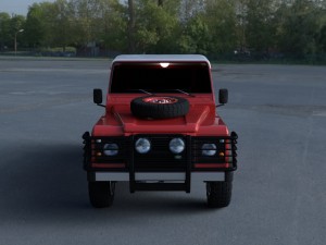 land rover defender 110 pick up exterior hdri 3Dモデル