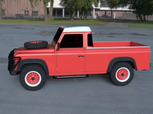 land rover defender 110 pick up exterior hdri 3Dモデル