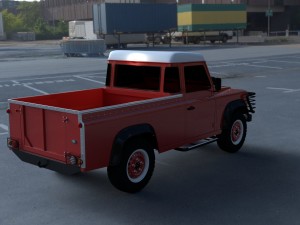land rover defender 110 pick up exterior hdri 3Dモデル