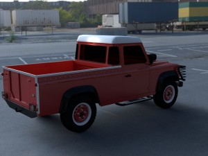 land rover defender 110 pick up exterior hdri 3Dモデル