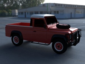 land rover defender 110 pick up exterior hdri 3Dモデル