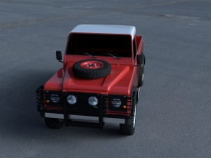 land rover defender 110 pick up exterior hdri 3Dモデル