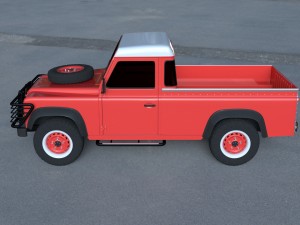 land rover defender 110 pick up exterior hdri 3Dモデル