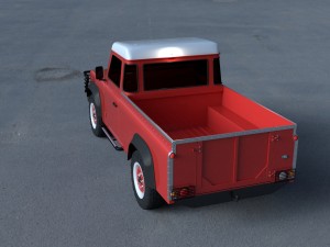 land rover defender 110 pick up exterior hdri 3Dモデル