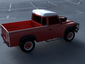land rover defender 110 pick up exterior hdri 3Dモデル