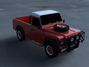 land rover defender 110 pick up exterior hdri 3Dモデル