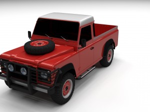 land rover defender 110 pick up exterior hdri 3Dモデル
