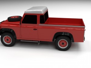 land rover defender 110 pick up exterior hdri 3Dモデル