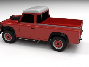 land rover defender 110 pick up exterior hdri 3Dモデル