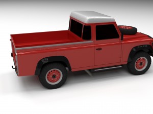 land rover defender 110 pick up exterior hdri 3Dモデル