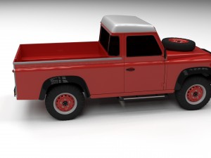 land rover defender 110 pick up exterior hdri 3Dモデル