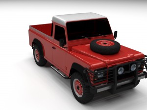 land rover defender 110 pick up exterior hdri 3Dモデル