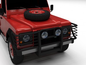 land rover defender 110 pick up exterior hdri 3Dモデル