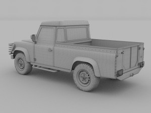 land rover defender 110 pick up exterior hdri 3Dモデル