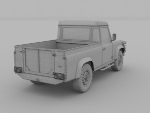 land rover defender 110 pick up exterior hdri 3Dモデル