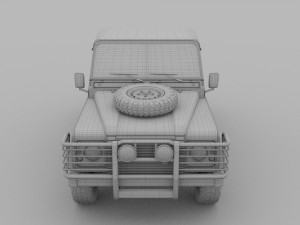 land rover defender 110 pick up exterior hdri 3Dモデル