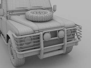 land rover defender 110 pick up exterior hdri 3Dモデル