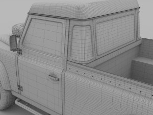 land rover defender 110 pick up exterior hdri 3Dモデル